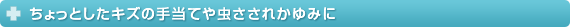 ちょっとしたキズの手当てや虫さされかゆみに